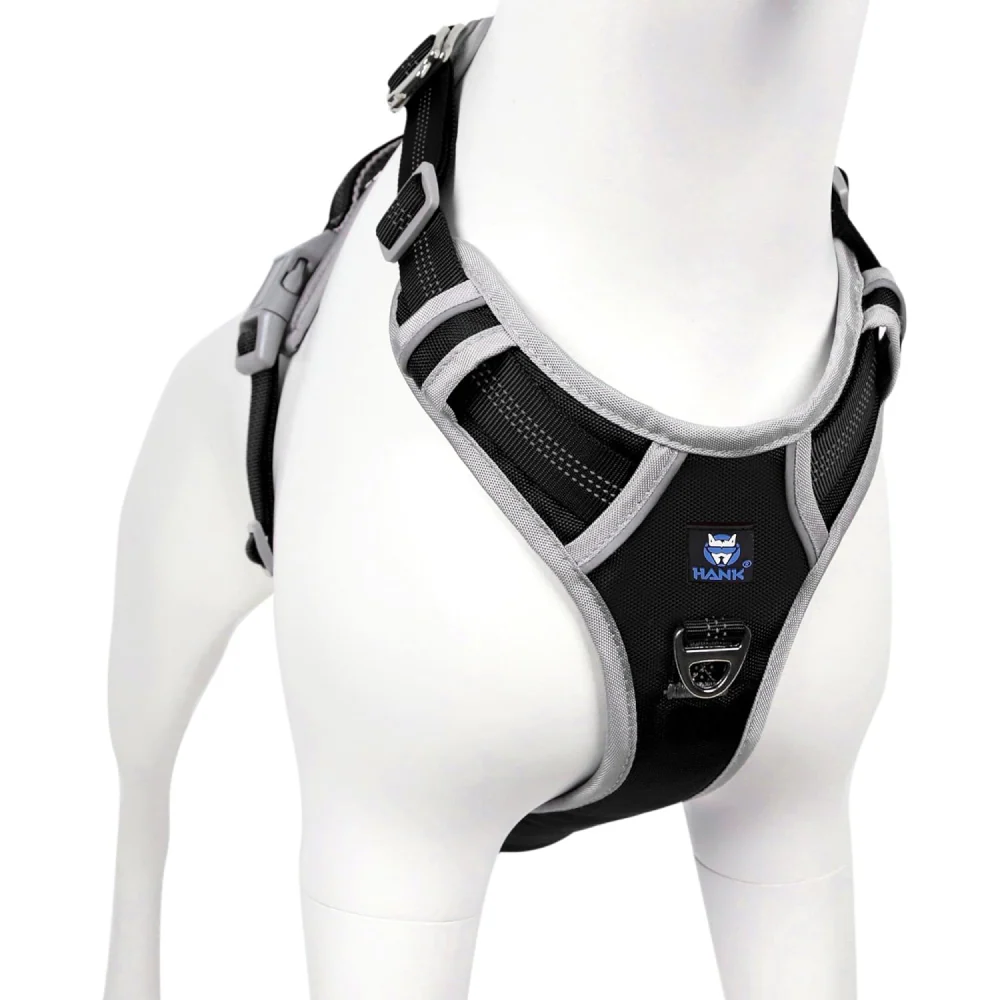 Hank 3M Reflective Harness for Puller Dogs (Grey/Black) - Image 9