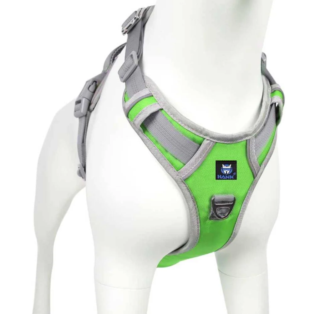 Hank 3M Reflective Harness for Puller Dogs (Grey/Neon Green) - Image 8