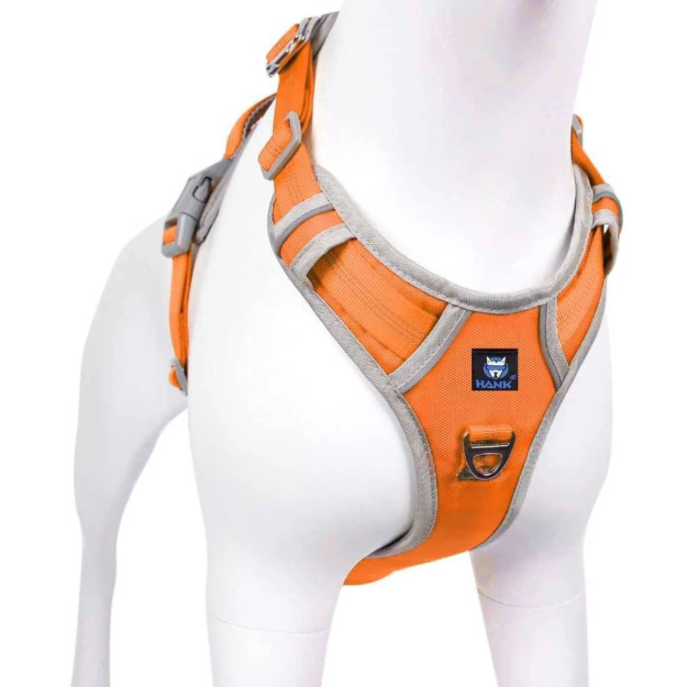 Hank 3M Reflective Harness for Puller Dogs (Grey/Orange) - Image 8