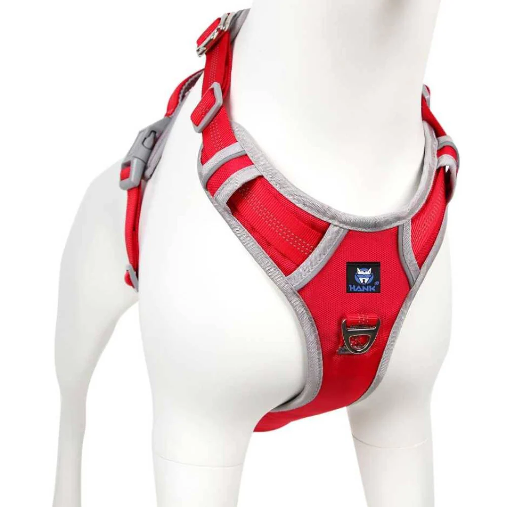 Hank 3M Reflective Harness for Puller Dogs (Grey/Red) - Image 8