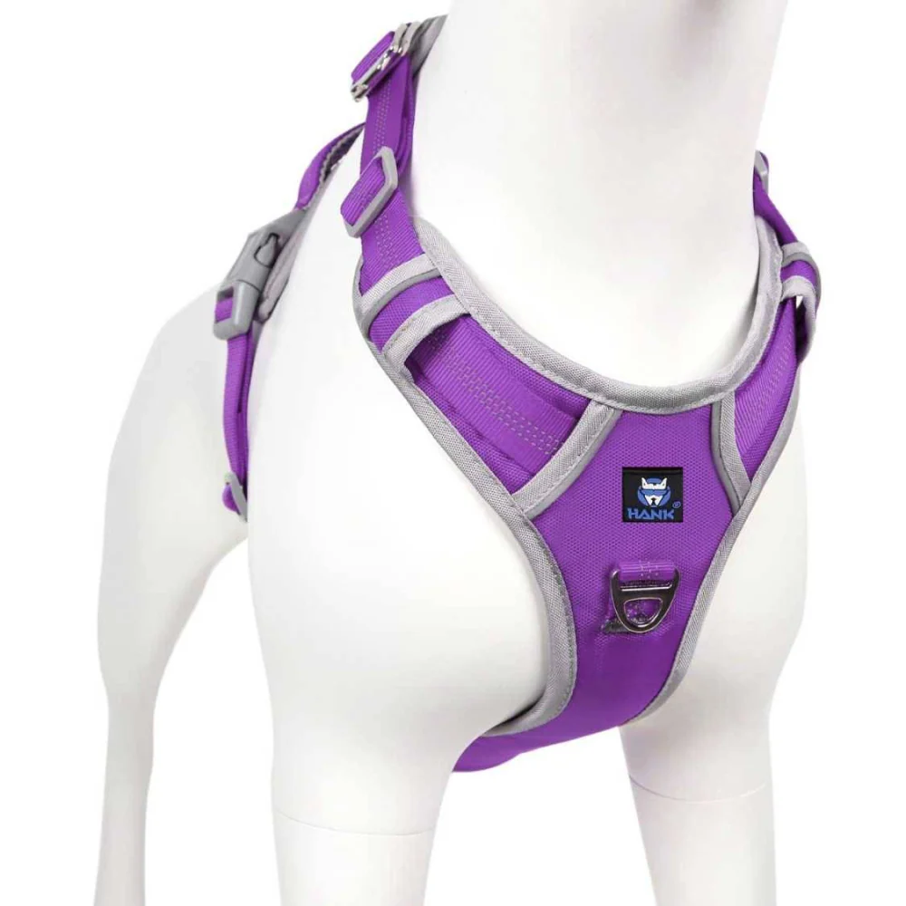 Hank 3M Reflective Harness for Puller Dogs (Grey/Violet) - Image 8