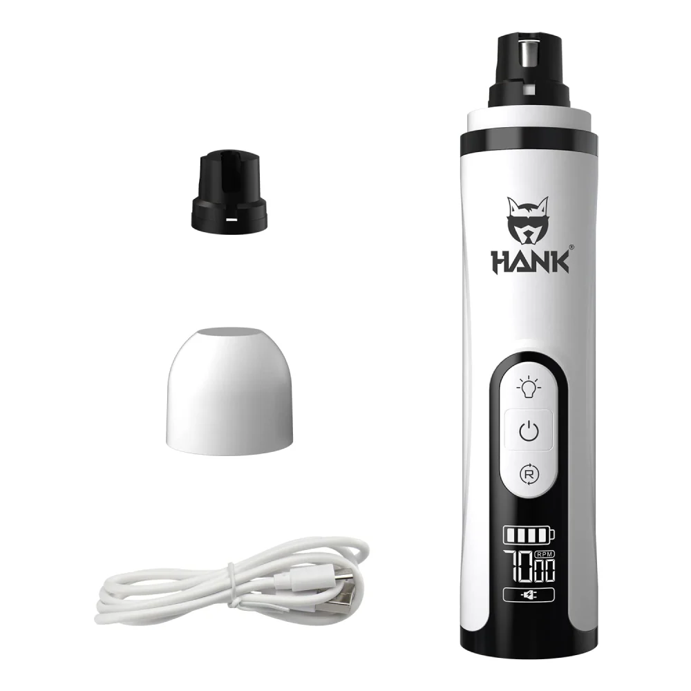 Hank Electric Nail Grinder with LED Light and LCD Display for Dogs and Cats - Image 8