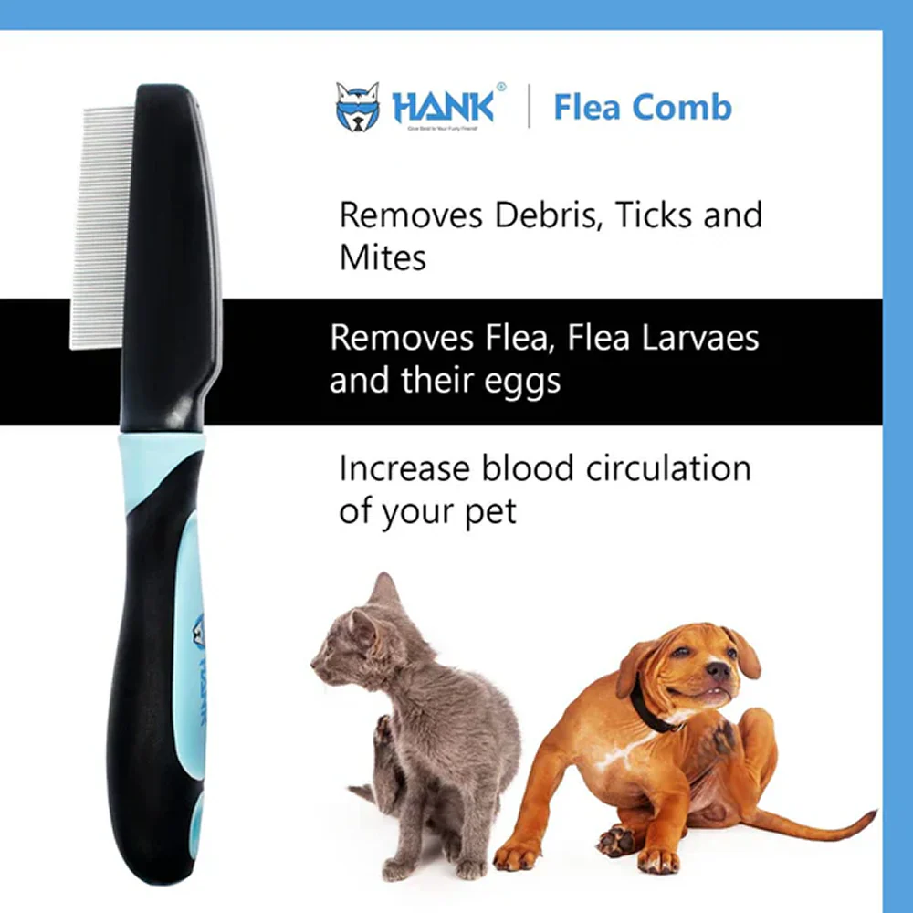 Hank Flea Comb for Pets (Blue) - Image 3