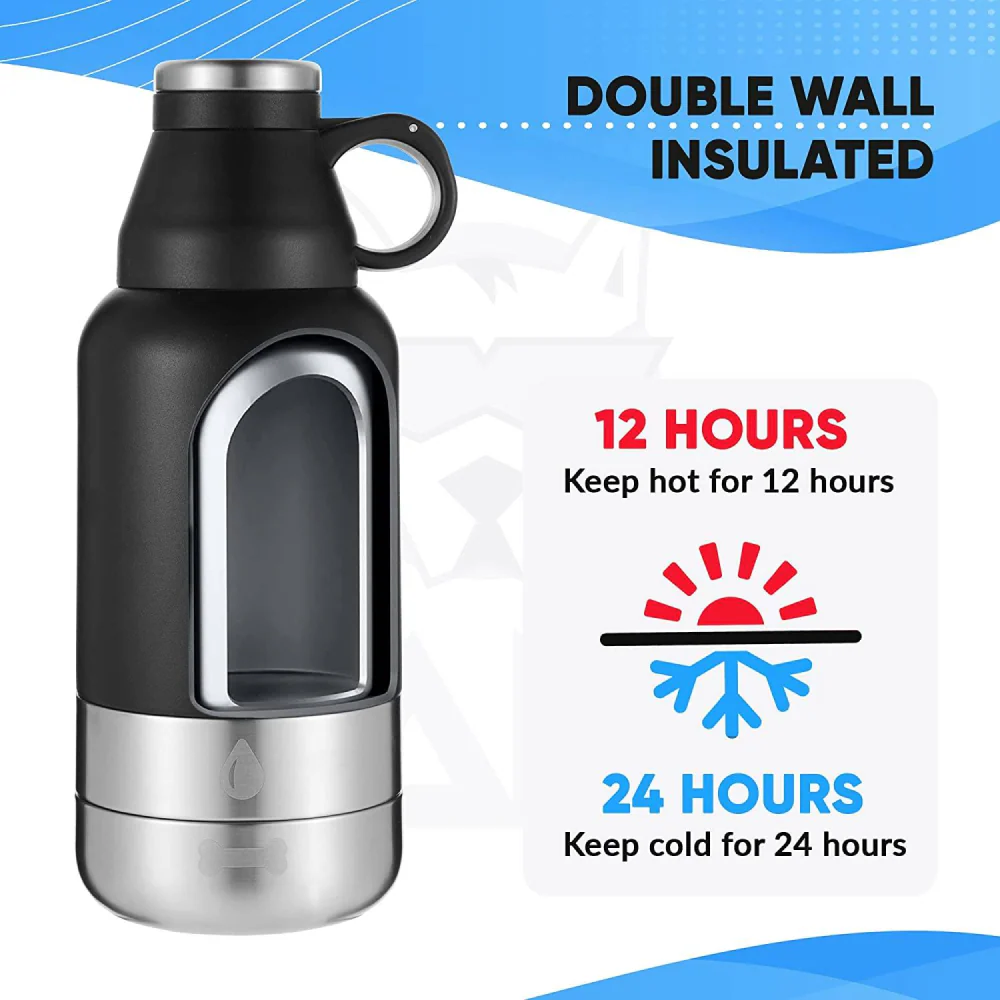 Hank Insulated 32oz Travel Water Bottle for Dogs - Image 5