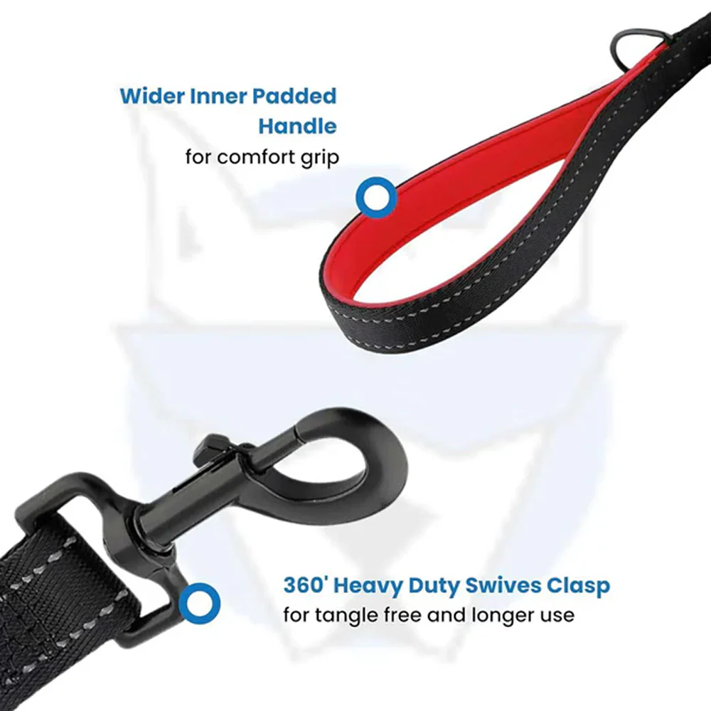 Hank Leash Design for Heavy Puller Dogs (Red) - Image 4