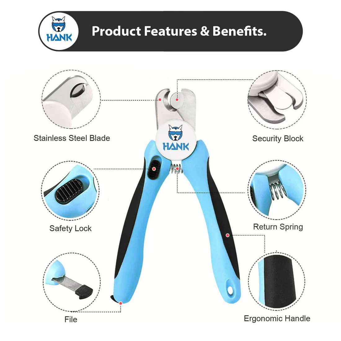 Hank Nail Clipper with Ultra Bright LED Light for Pets - Image 8