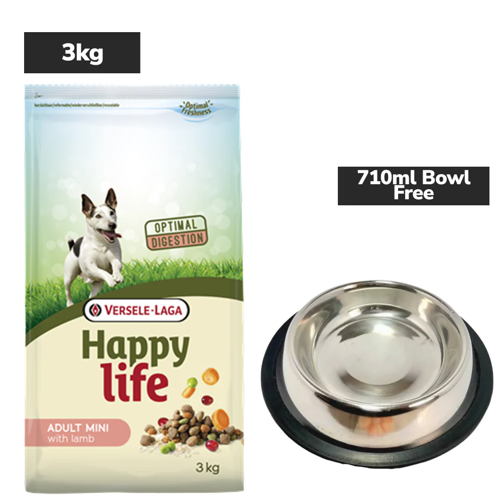Versele Laga Happy Life Lamb Mini Adult Dog Dry Food - Image 2