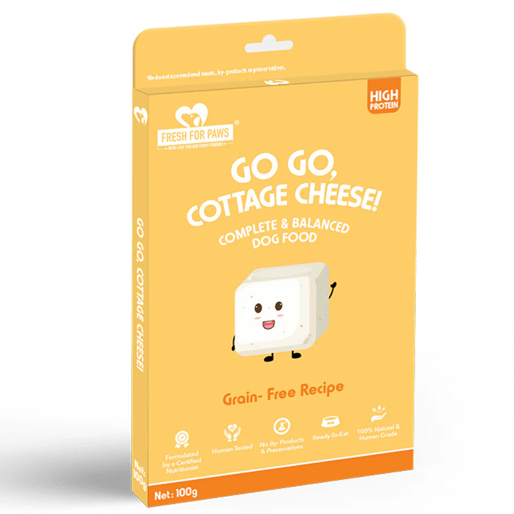 Healing Leaf Hemp Hearts for Pets and Fresh For Paws Go Go Cottage Cheese Dog Wet Food Combo - Image 3