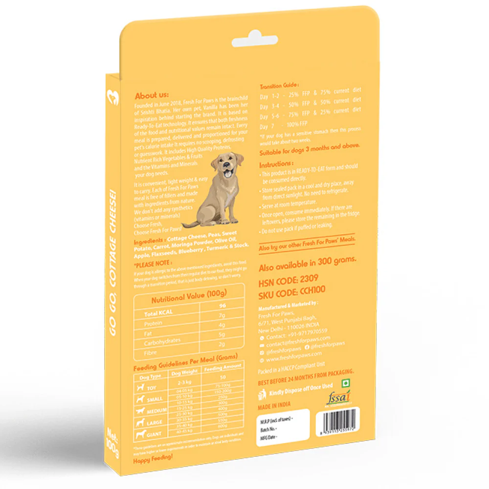 Healing Leaf Hemp Hearts for Pets and Fresh For Paws Go Go Cottage Cheese Dog Wet Food Combo - Image 4
