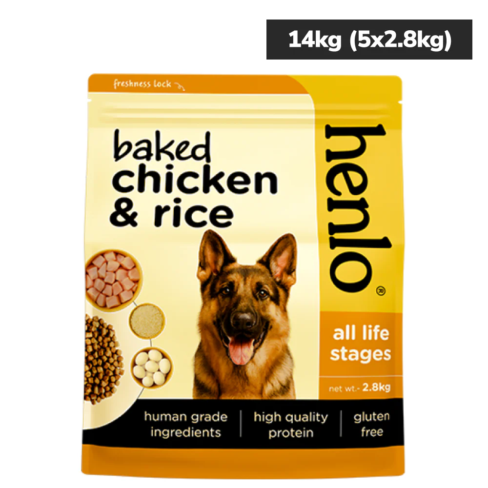 Henlo Baked Chicken & Rice Adult and Puppy Gluten free Dog Dry Food | 100% human grade ingredients - Image 11