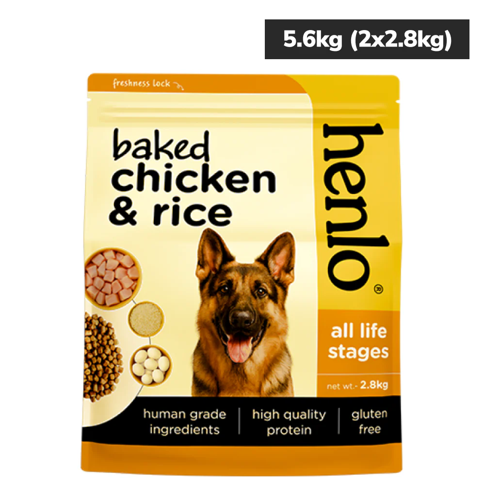 Henlo Baked Chicken & Rice Adult and Puppy Gluten free Dog Dry Food | 100% human grade ingredients - Image 9