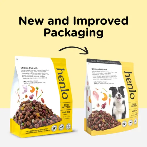 Henlo Chicken & Vegetable Baked Dry Food for Adult Dogs | 100% human grade ingredients - Image 9