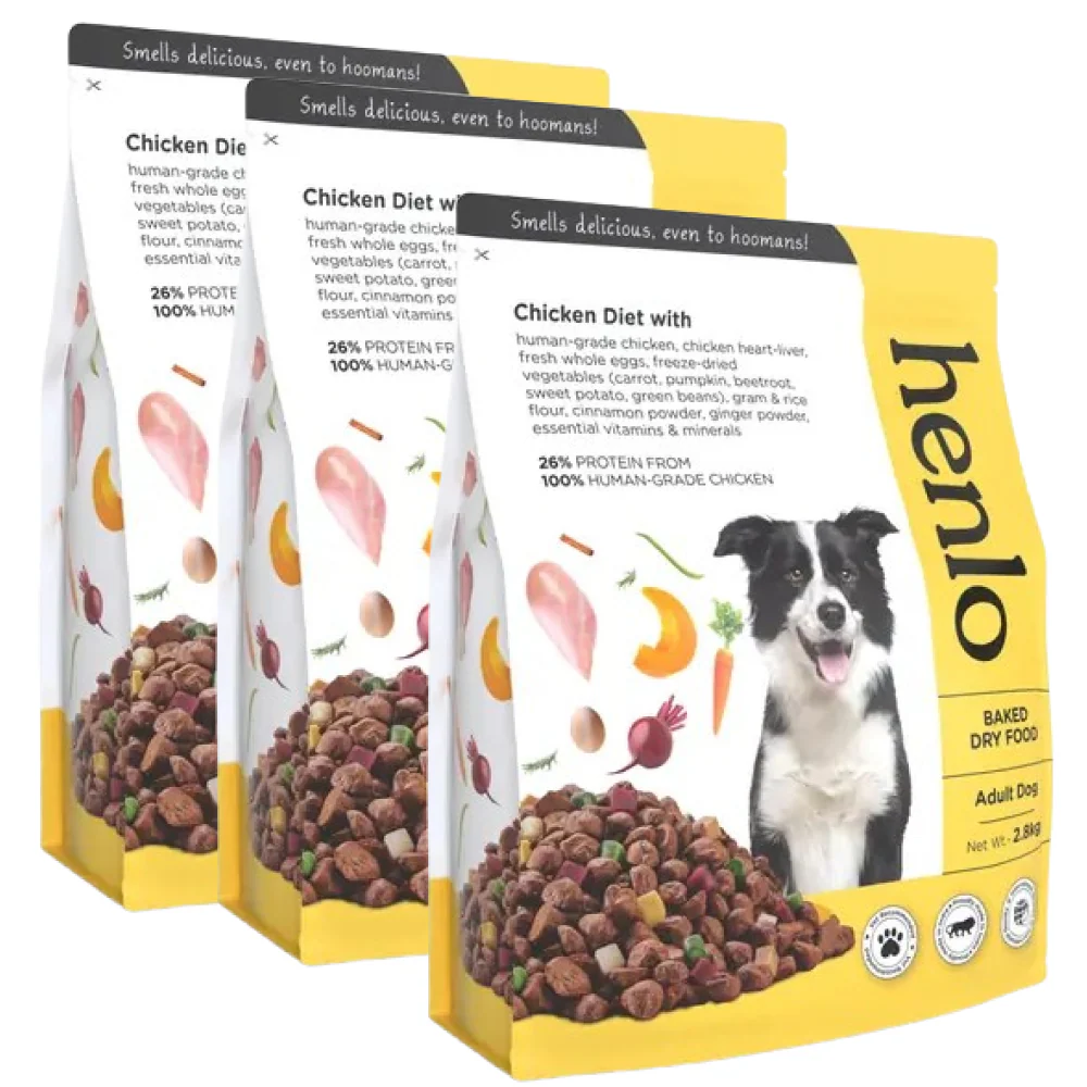 Henlo Chicken & Vegetable Baked Dry Food for Adult Dogs | 100% human grade ingredients - Image 10