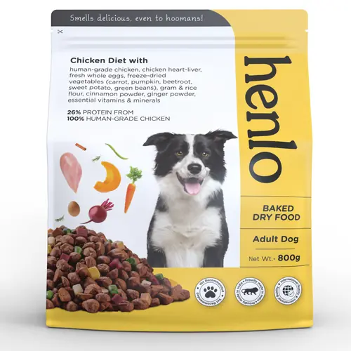 Henlo Chicken & Vegetable Baked Dry Food for Adult Dogs | 100% human grade ingredients - Image 18