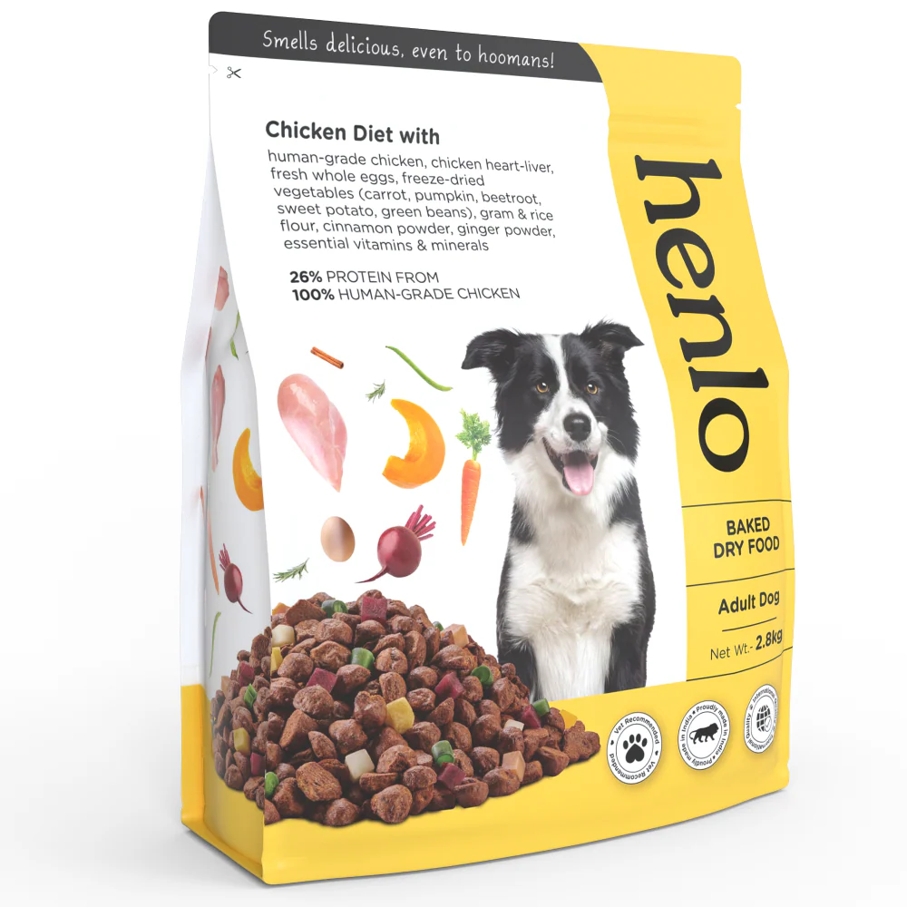 Henlo Chicken & Vegetable Baked Dry Food for Adult Dogs and JerHigh Vegetable and Chicken in Gravy Dog Wet Food Combo - Image 4