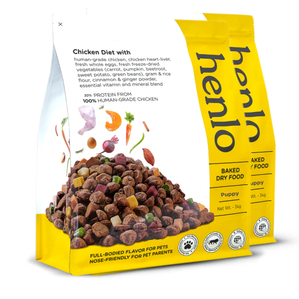 Henlo Chicken & Veg Baked Dry Food for Puppies & Small Breed Dogs | 100% Human Grade Ingredients - Image 11
