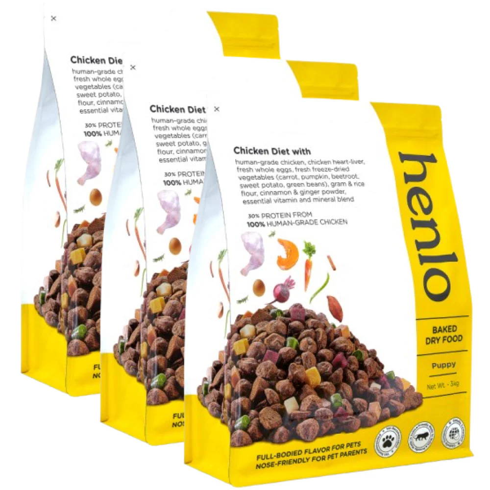 Henlo Chicken & Veg Baked Dry Food for Puppies & Small Breed Dogs | 100% Human Grade Ingredients - Image 13