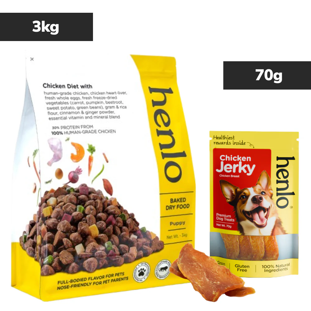 Henlo Chicken & Veg Baked Dry Food for Puppies & Small Breed Dogs | 100% Human Grade Ingredients - Image 16