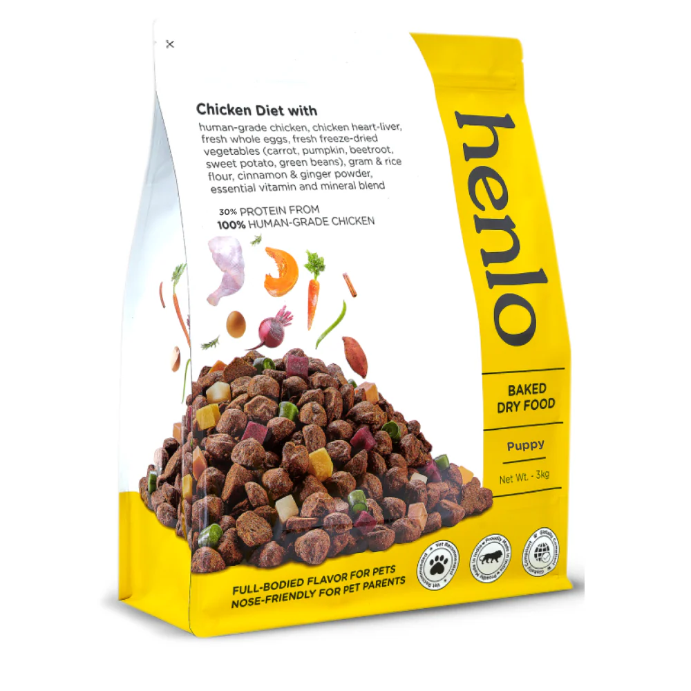 Henlo Chicken & Veg Baked Dry Food for Puppies & Small Breed Dogs | 100% Human Grade Ingredients - Image 2