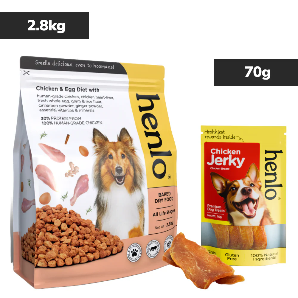 Henlo Chicken and Egg Baked Dry Food for Adult Dogs & Puppies | 100% Human Grade Ingredients - Image 7