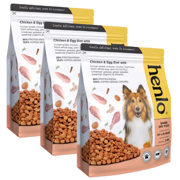 Henlo Chicken and Egg Baked Dry Food for Adult Dogs & Puppies | 100% Human Grade Ingredients - Image 9