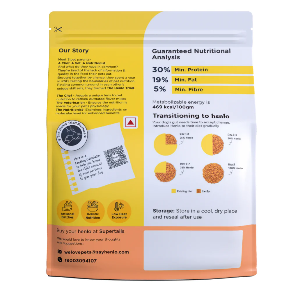 Henlo Chicken and Egg Baked Dry Food for Adult Dogs & Puppies | 100% Human Grade Ingredients - Image 2