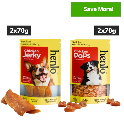 Henlo Chicken Jerky and Pops Treats for Dogs Combo - Image 2