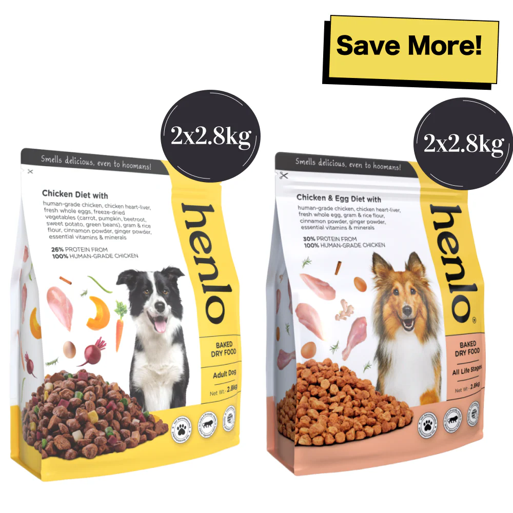Henlo Chicken & Vegetable and Chicken & Egg Baked Dry Food for Adult Dogs Combo - Image 13