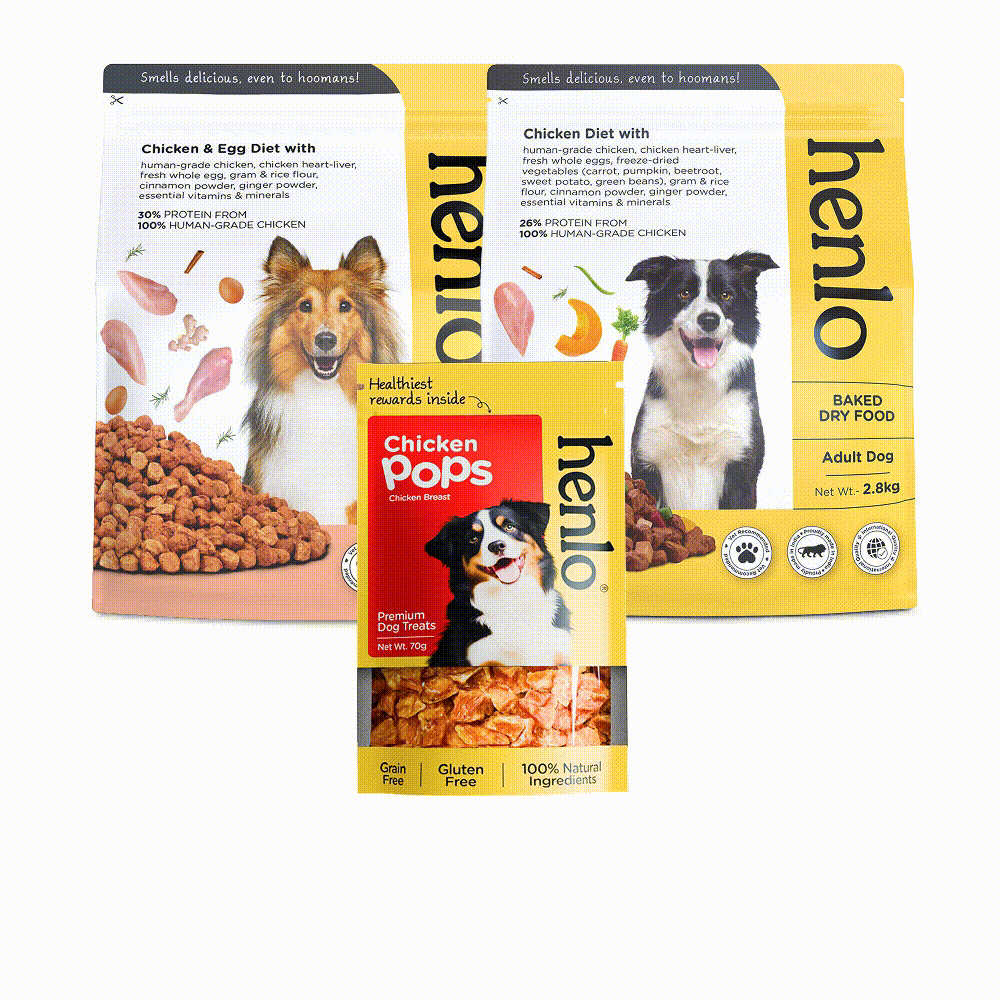 Henlo Chicken & Vegetable and Chicken & Egg Baked Dry Food for Adult Dogs Combo - Image 18