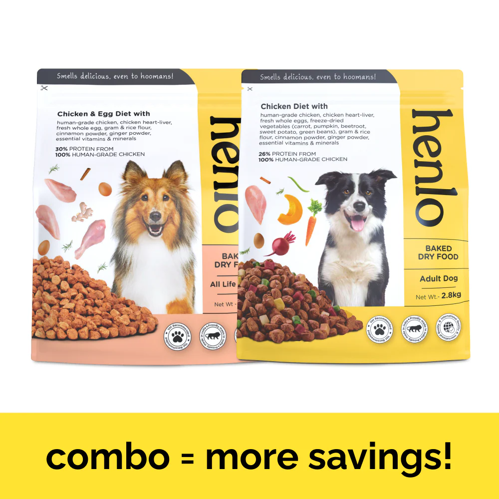 Henlo Chicken & Vegetable and Chicken & Egg Baked Dry Food for Adult Dogs Combo - Image 19