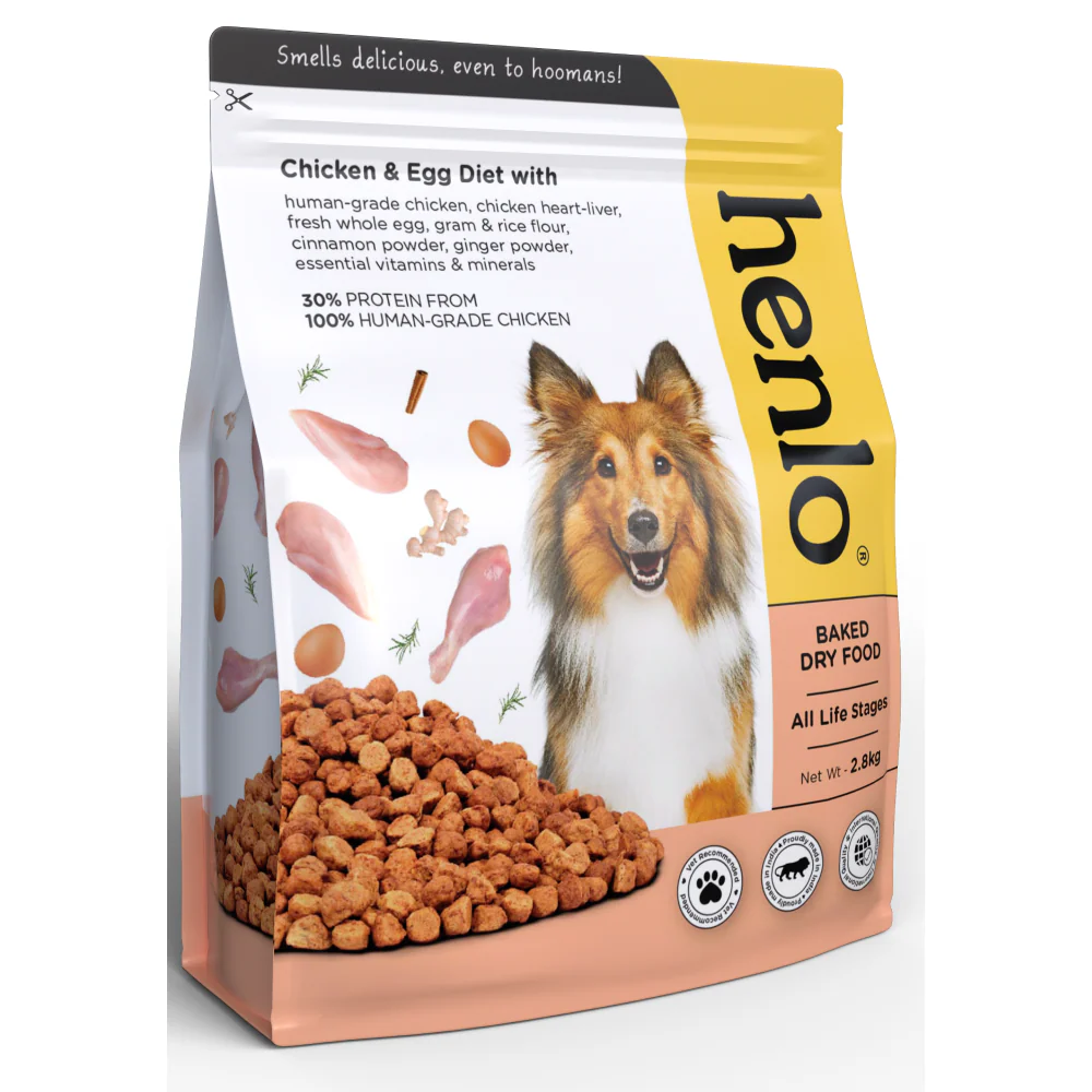 Henlo Chicken & Vegetable and Chicken & Egg Baked Dry Food for Adult Dogs Combo - Image 10