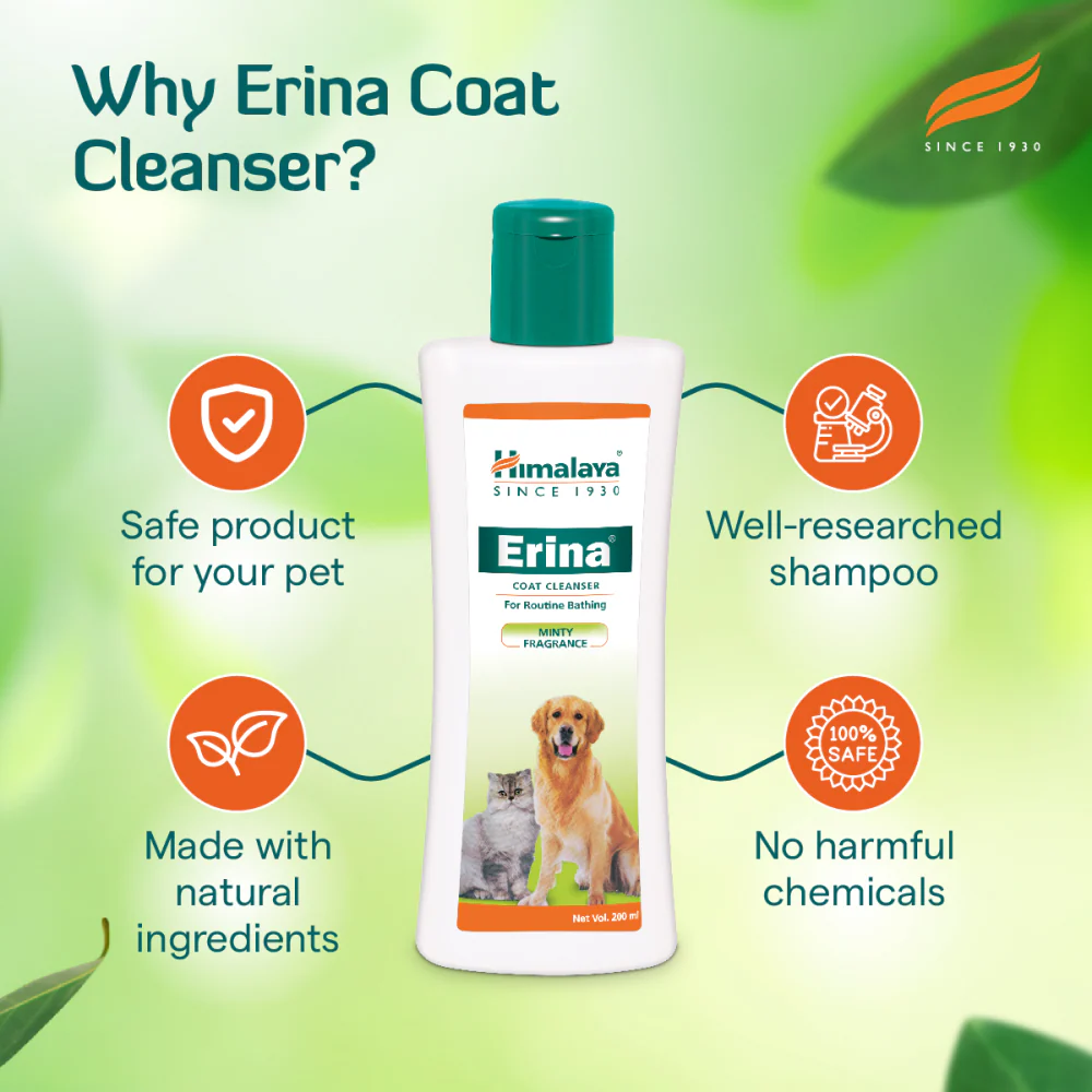 Himalaya Erina Coat Cleanser Shampoo for Dogs and Cats - Image 6