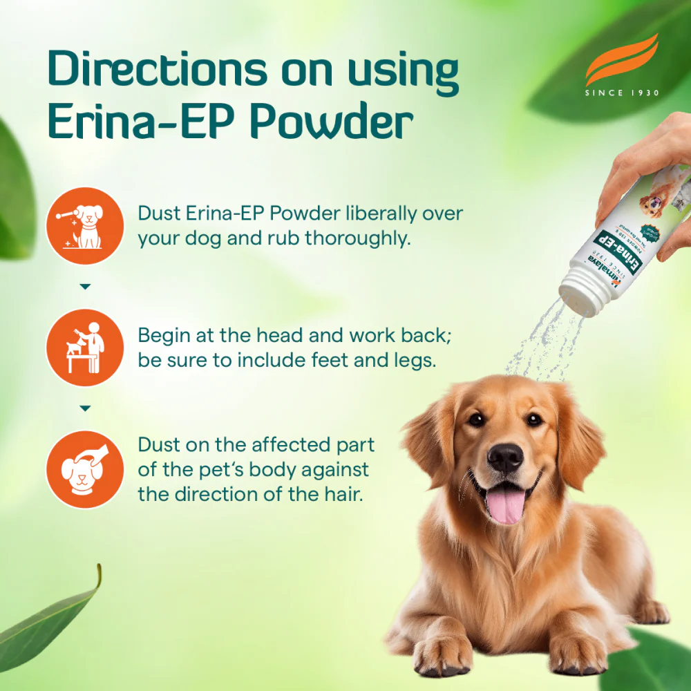 Himalaya Erina EP Flea and Tick Powder for Dogs and Cats - Image 5