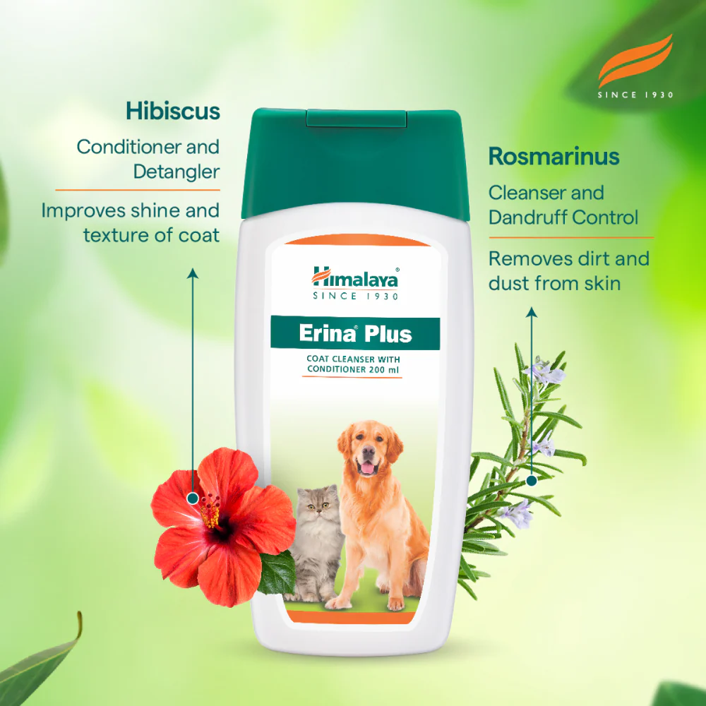 Himalaya Erina Plus Coat Cleanser with Conditioner for Dogs and Cats - Image 3
