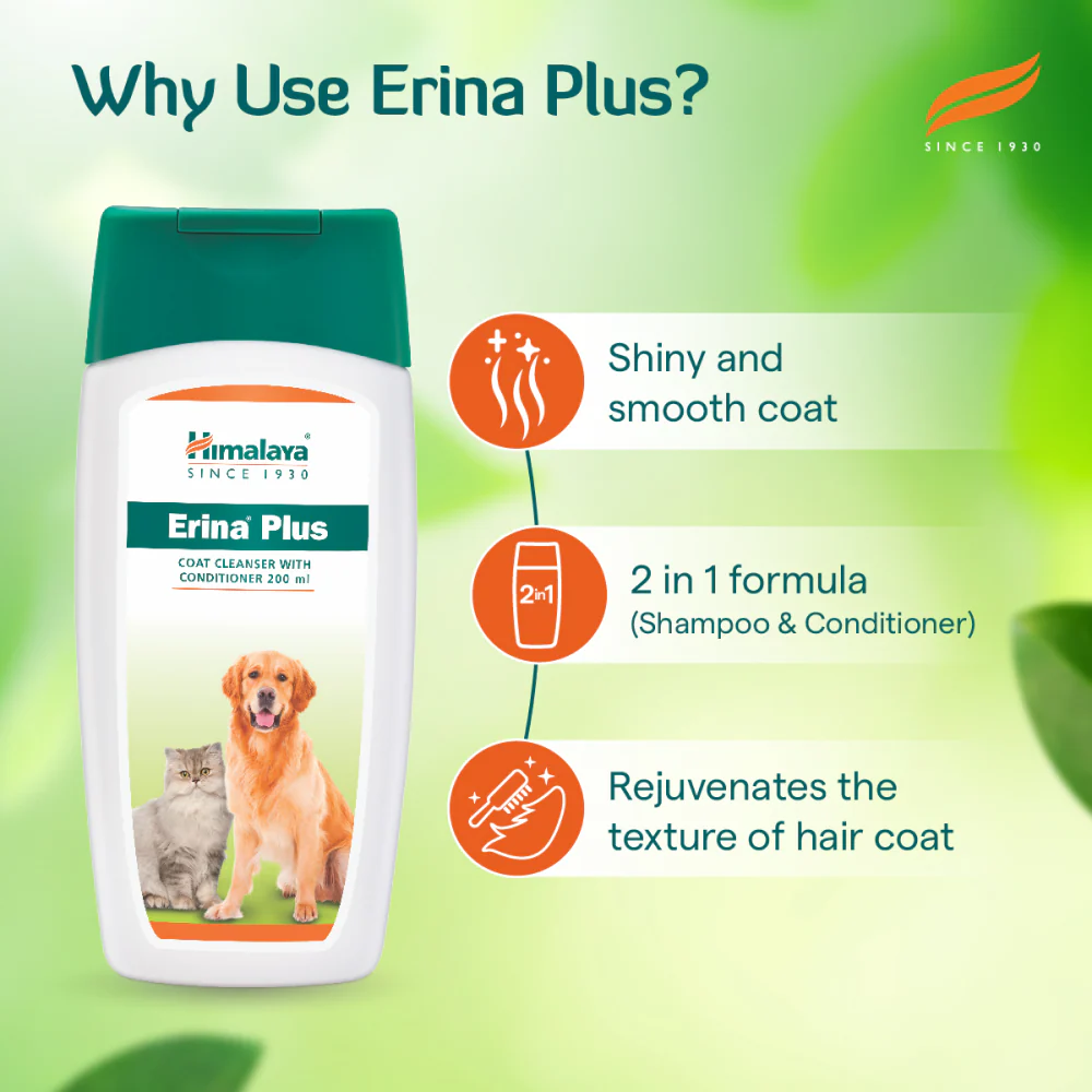 Himalaya Erina Plus Coat Cleanser with Conditioner for Dogs and Cats - Image 5