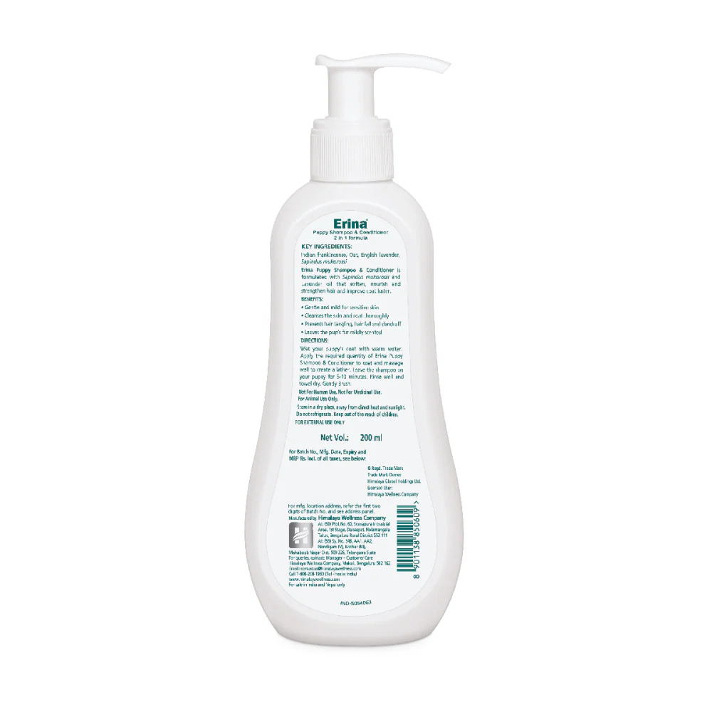 Himalaya Erina Shampoo & Conditioner for Puppies - Image 3