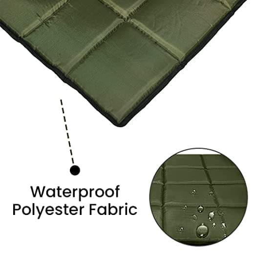Hiputee Rectangular Shape Waterproof Polyester Fabric Flat Pad Bed for Dogs and Cats (Green) - Image 6