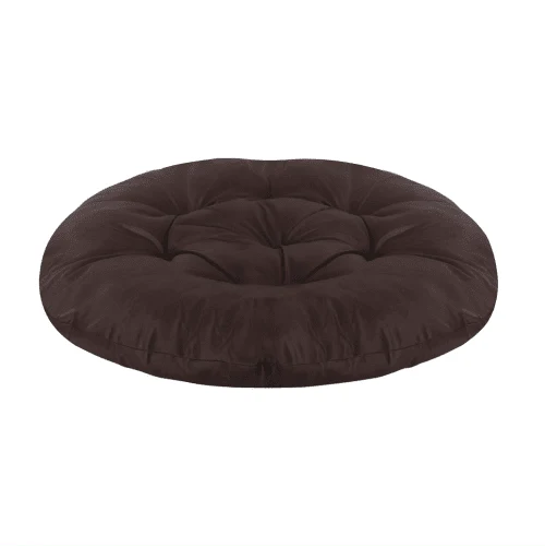 Hiputee Reversible Water Resistant Round Shape Cushion for Dogs and Cats (Brown)