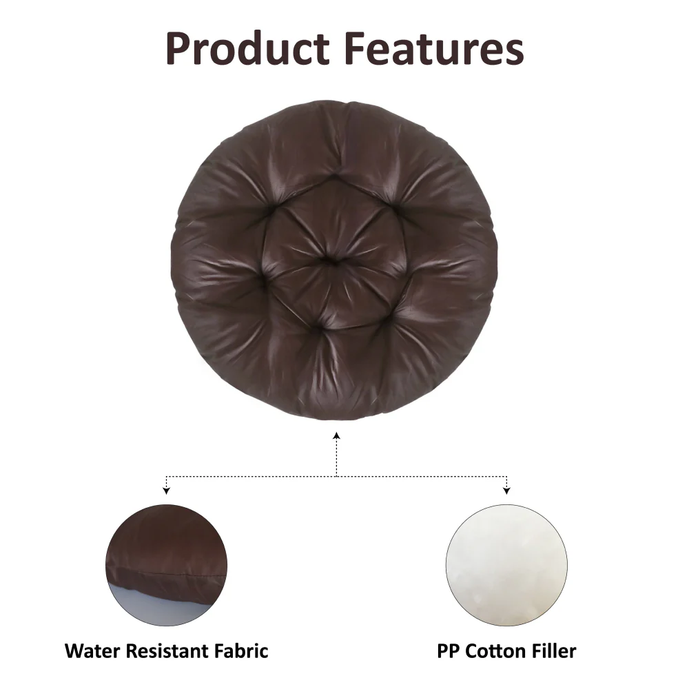 Hiputee Reversible Water Resistant Round Shape Cushion for Dogs and Cats (Brown) - Image 11