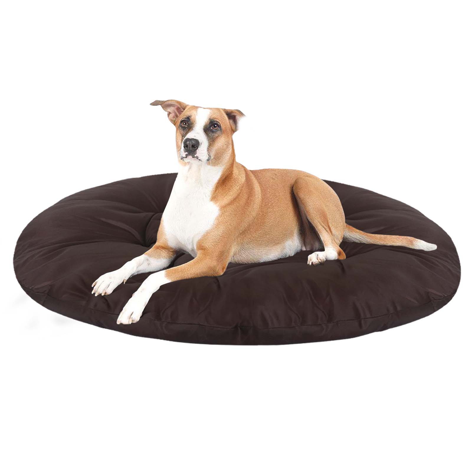 Hiputee Reversible Water Resistant Round Shape Cushion for Dogs and Cats (Brown) - Image 8
