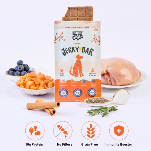 Homiee & Ginger Air Dried Grain Free Chicken Jerky Bar Dog Treats - Image 3