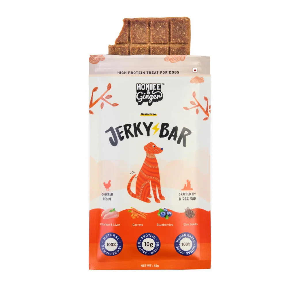 Homiee & Ginger Air Dried Grain Free Chicken Jerky Bar Dog Treats - Image 7