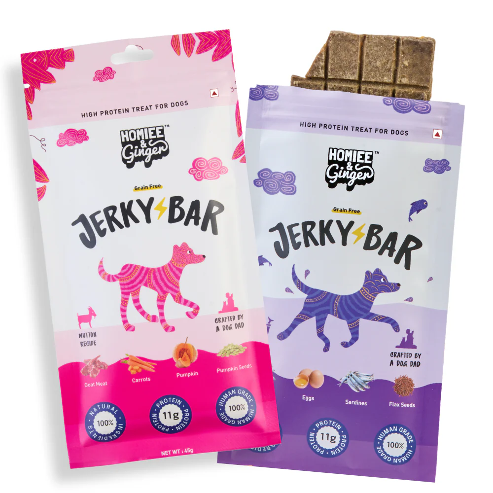 Homiee & Ginger Air Dried Grain Free Mutton and Fish Jerky Bar Dog Treats Combo - Image 12