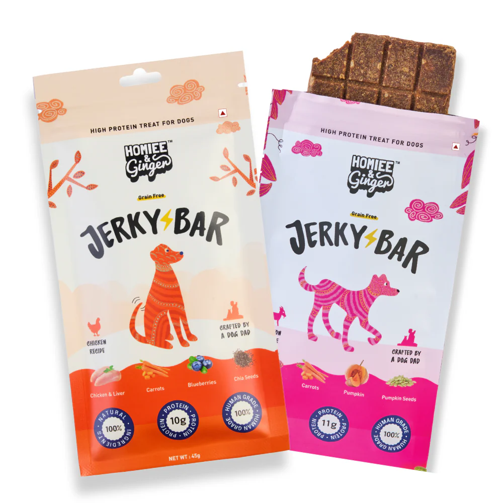 Homiee & Ginger Air Dried Grain Free Chicken and Mutton Jerky Bar Dog Treats Combo - Image 12