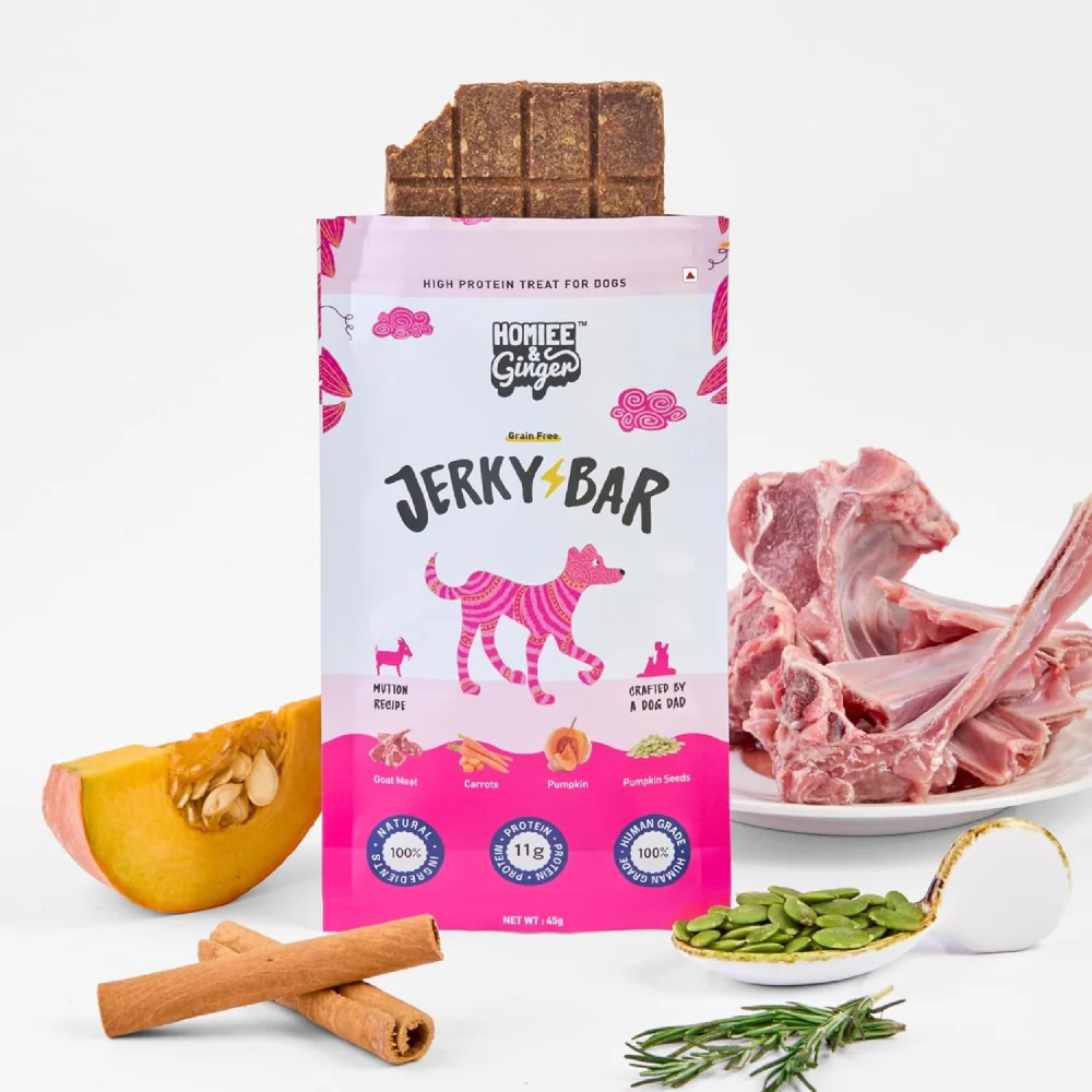 Homiee & Ginger Air Dried Grain Free Chicken, Mutton and Fish Jerky Bar Dog Treats Combo - Image 12