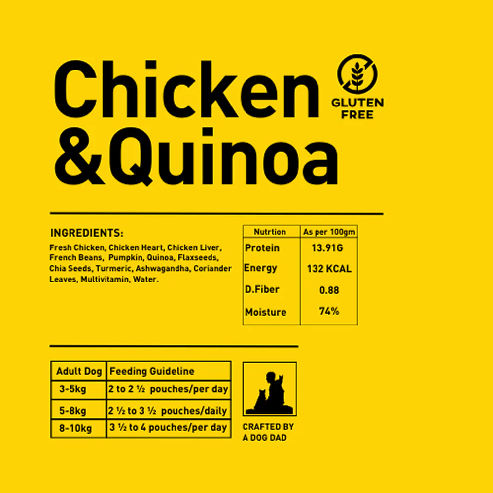 Homiee & Ginger Grain Free Mini Meals Chicken & Sweet Potato, Chicken & Quinoa and Chicken & Barley Fresh Food for Dogs Combo - Image 15