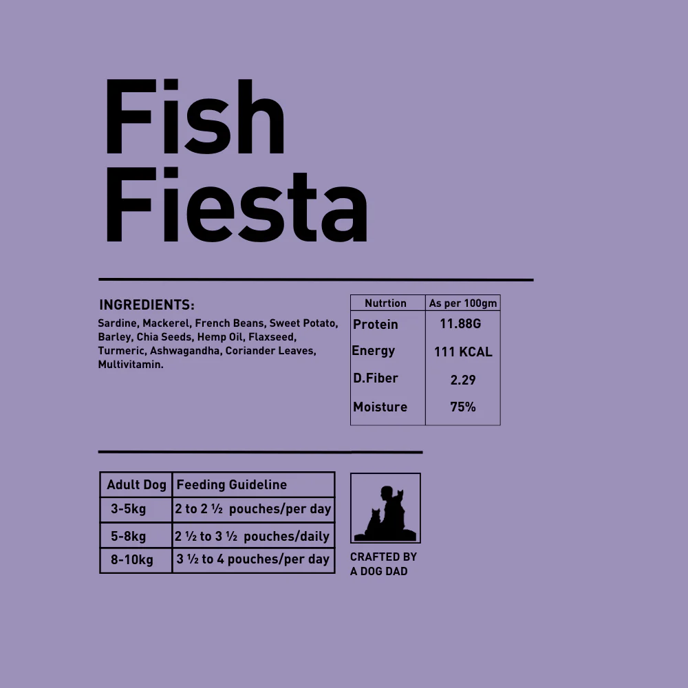 Homiee & Ginger Grain Free Mini Meals Fish Feista Fresh Food for Dogs - Image 5