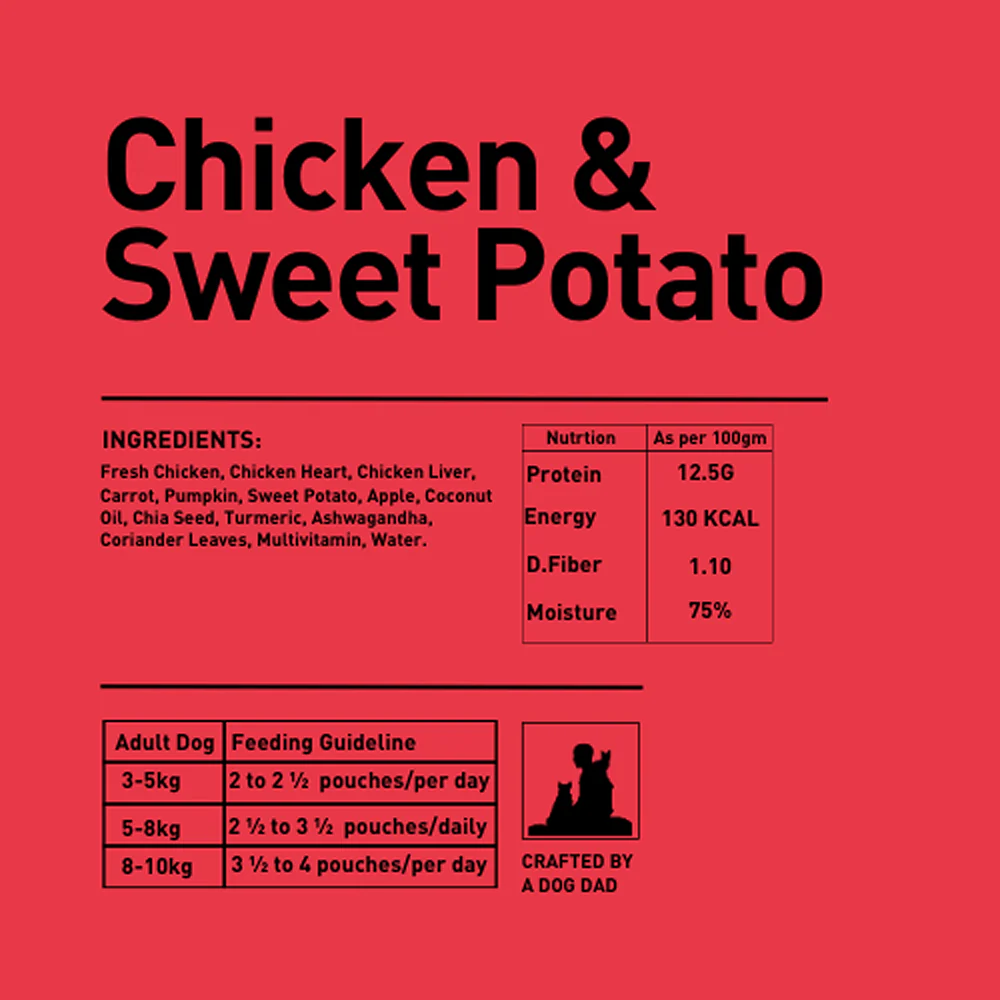 Homiee & Ginger Mini Meals Chicken & Barle, Chicken & Sweet Potato and Chicken & Quinoa Fresh Food for Dogs Combo - Image 14