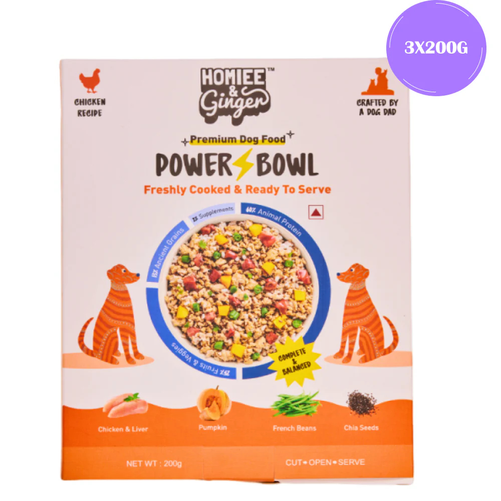 Homiee & Ginger Power Bowl Chicken & Barley Fresh Food for Dogs - Image 9