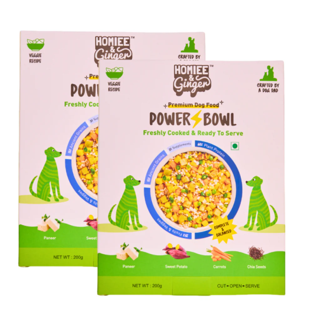 Homiee & Ginger Power Bowl Paneer & Veggies Fresh Food for Dogs - Image 8